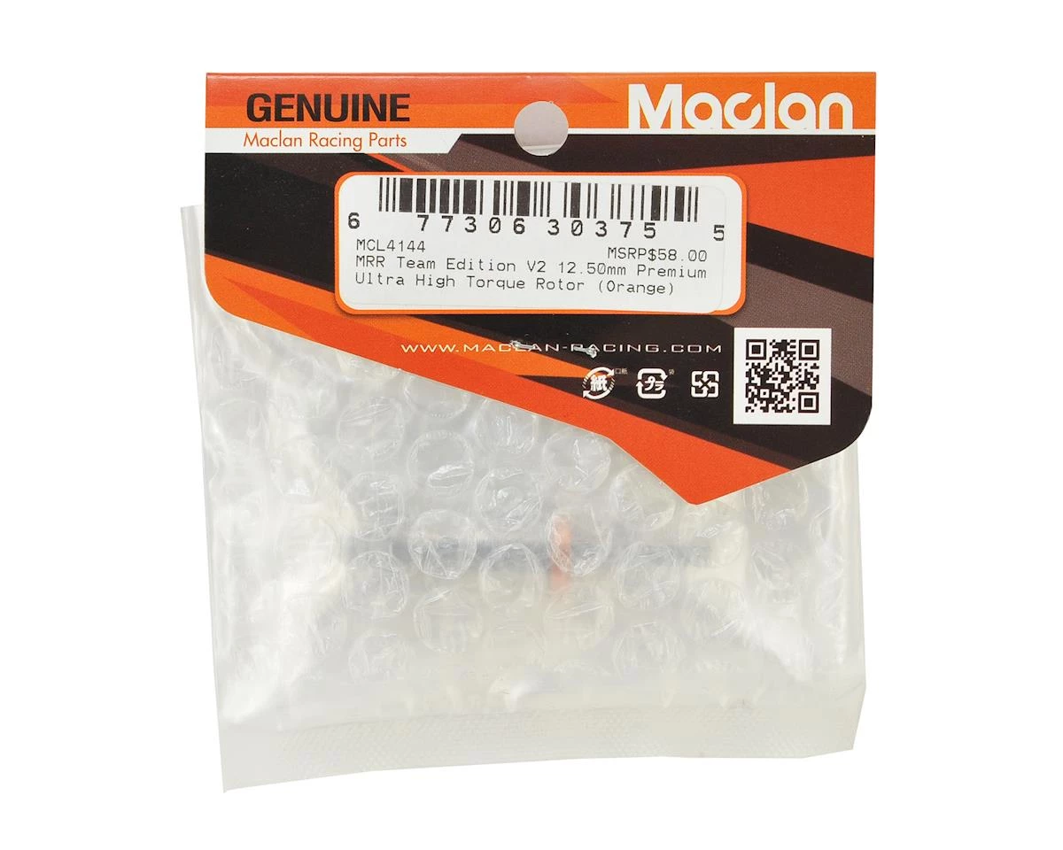 Maclan MRR Team Edition V2 12.50mm Premium Ultra High Torque Rotor (Orange) 2 Maclan MRR Team Edition V2 12.50mm Premium Ultra High Torque Rotor (Orange) - Image 2